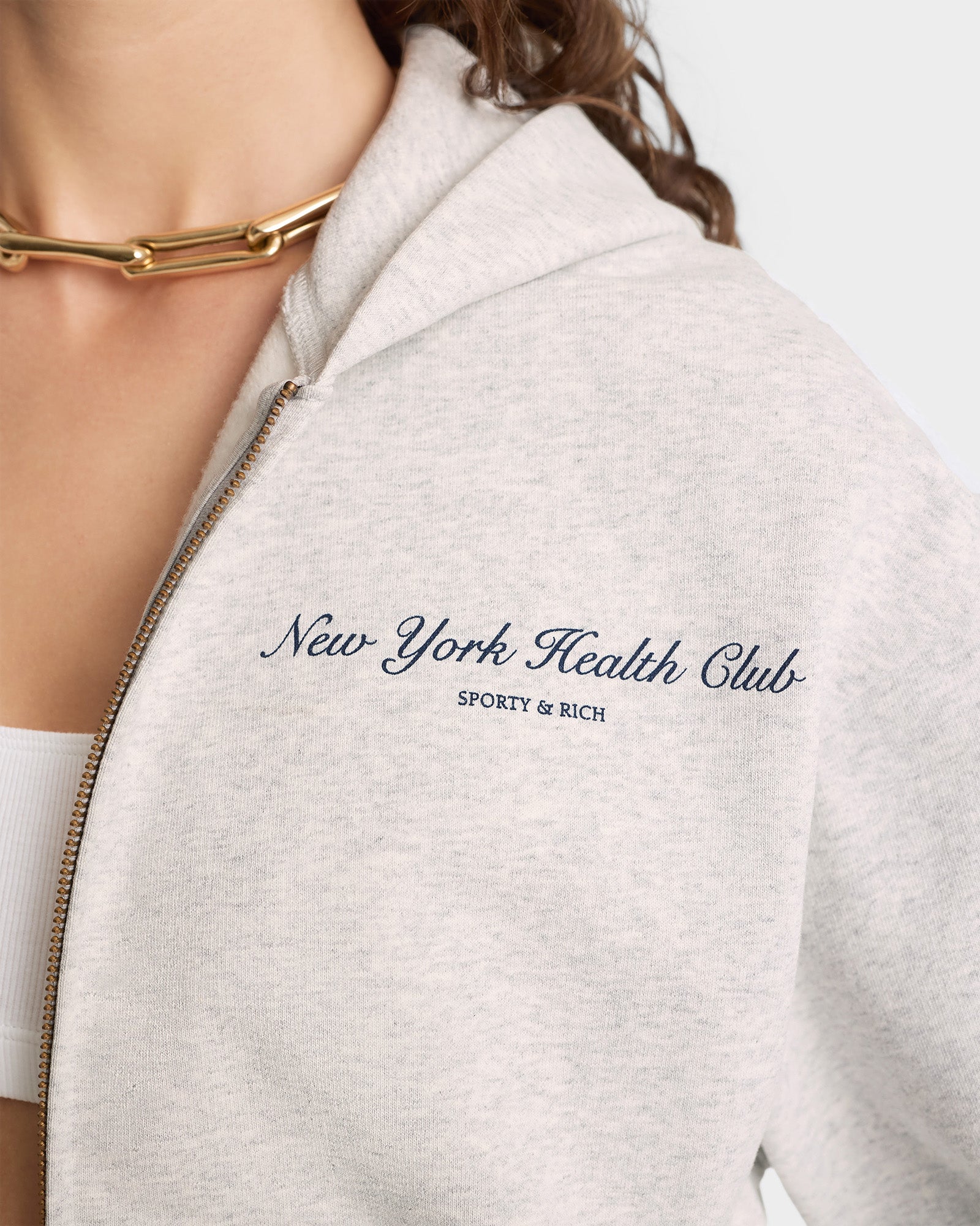 Sweat à capuche à zip - Heather Gray