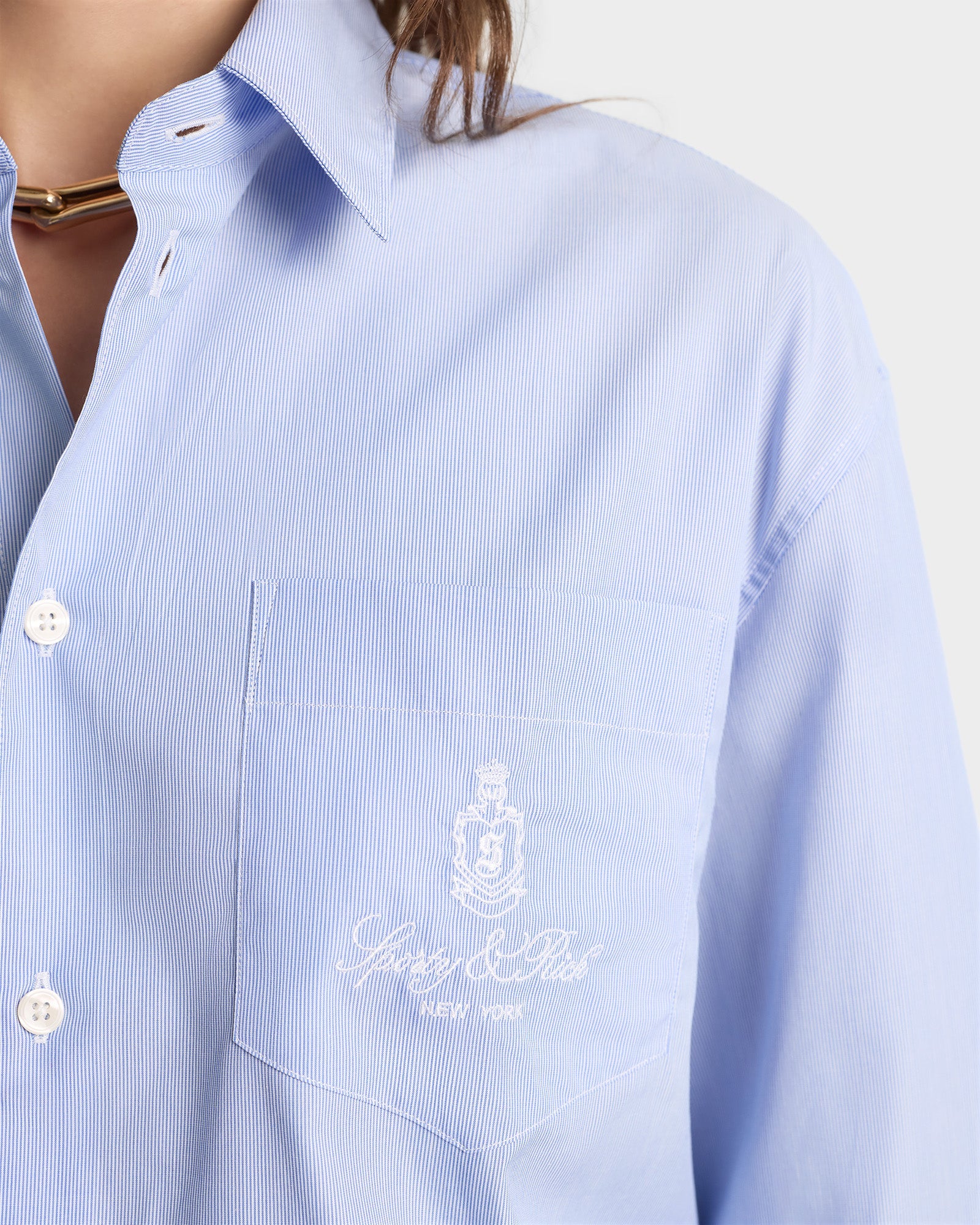 Chemise Vendome oversize à rayures - Blue Striped
