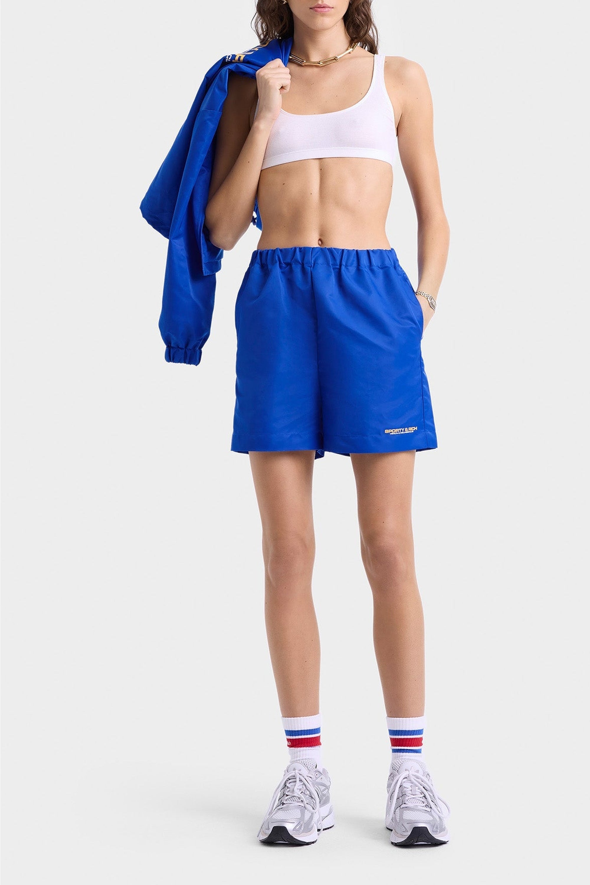 Short Bold Health en satin - Paris Blue