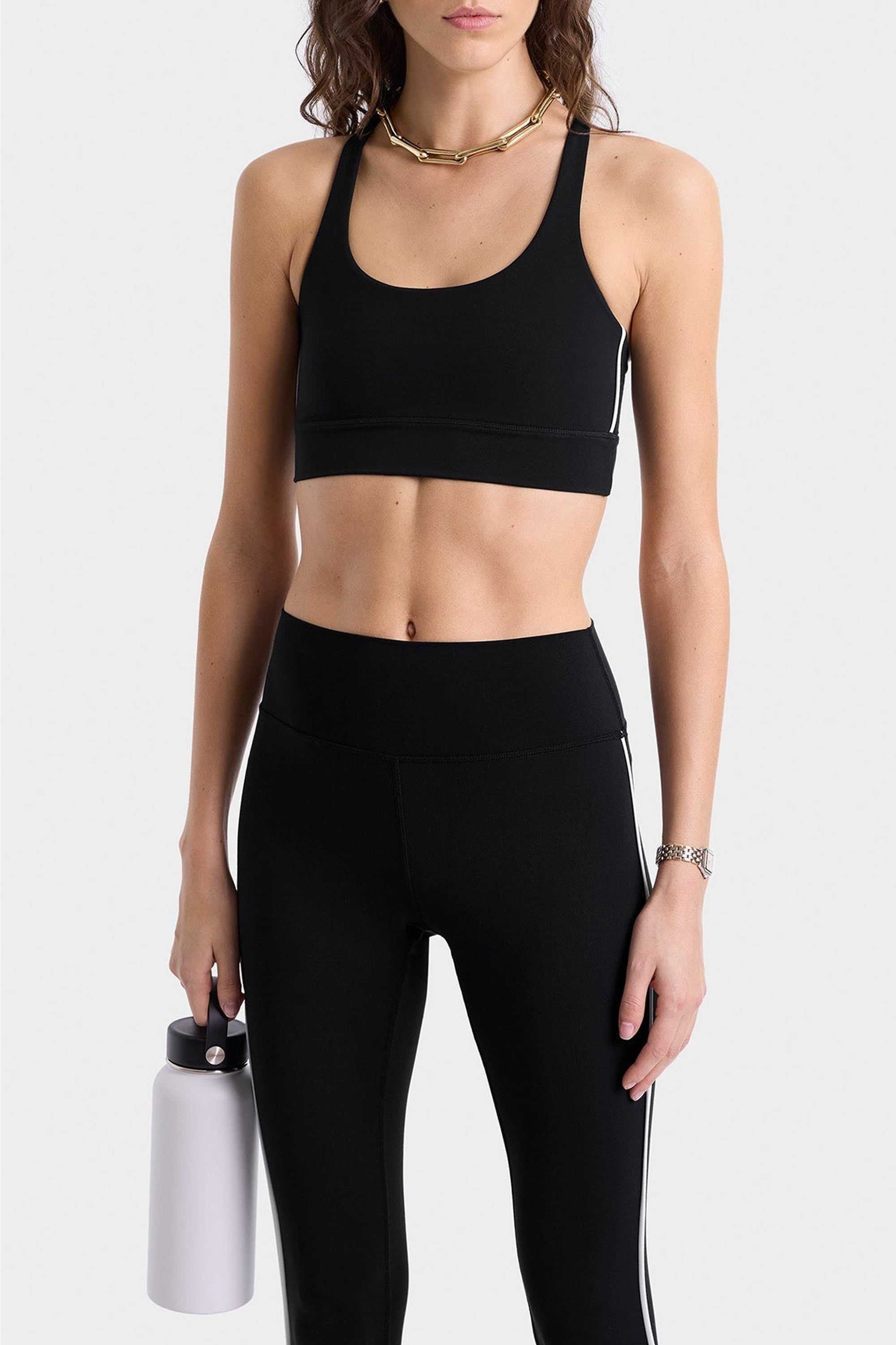 Legging Bold Health à liseré - Black
