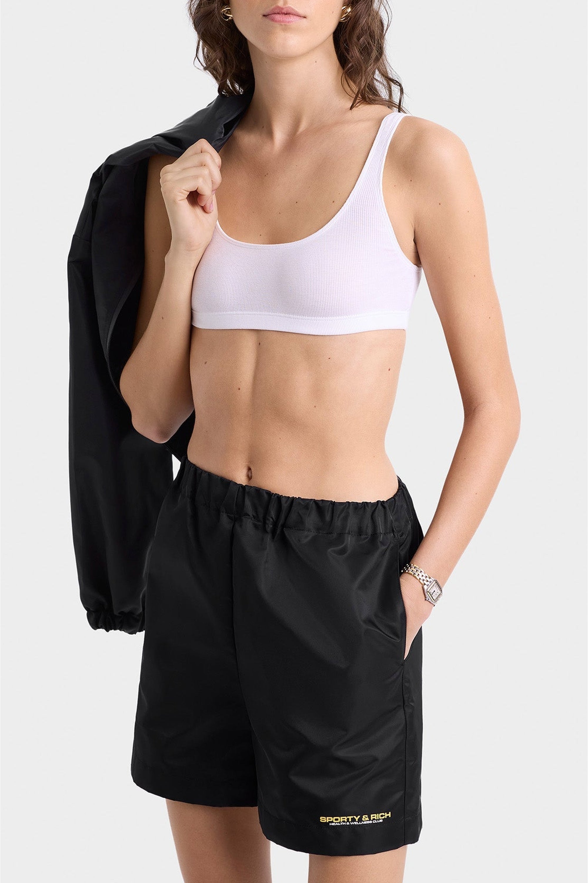 Short Bold Health en satin - Black