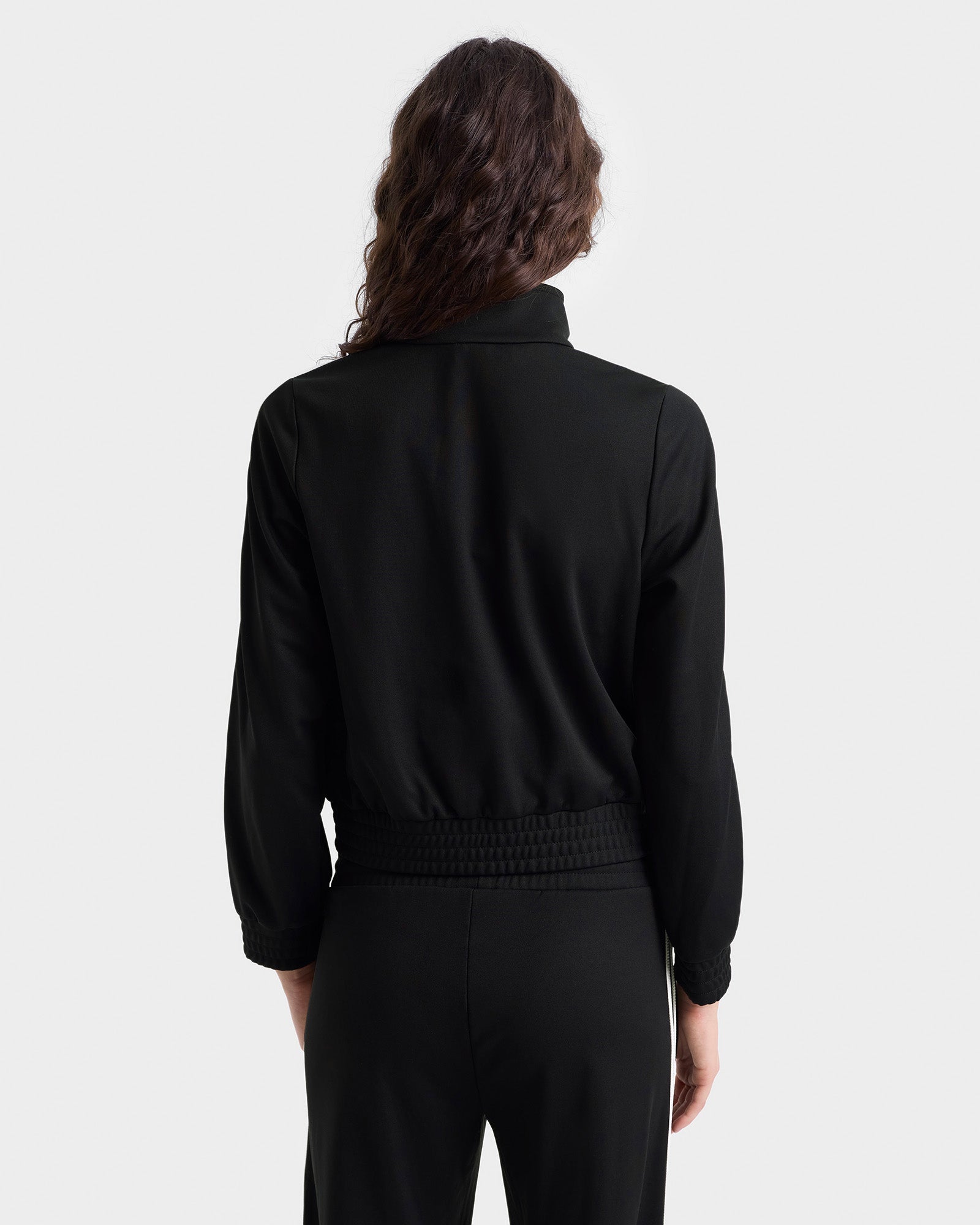 Gilet zippé à rayures - Black