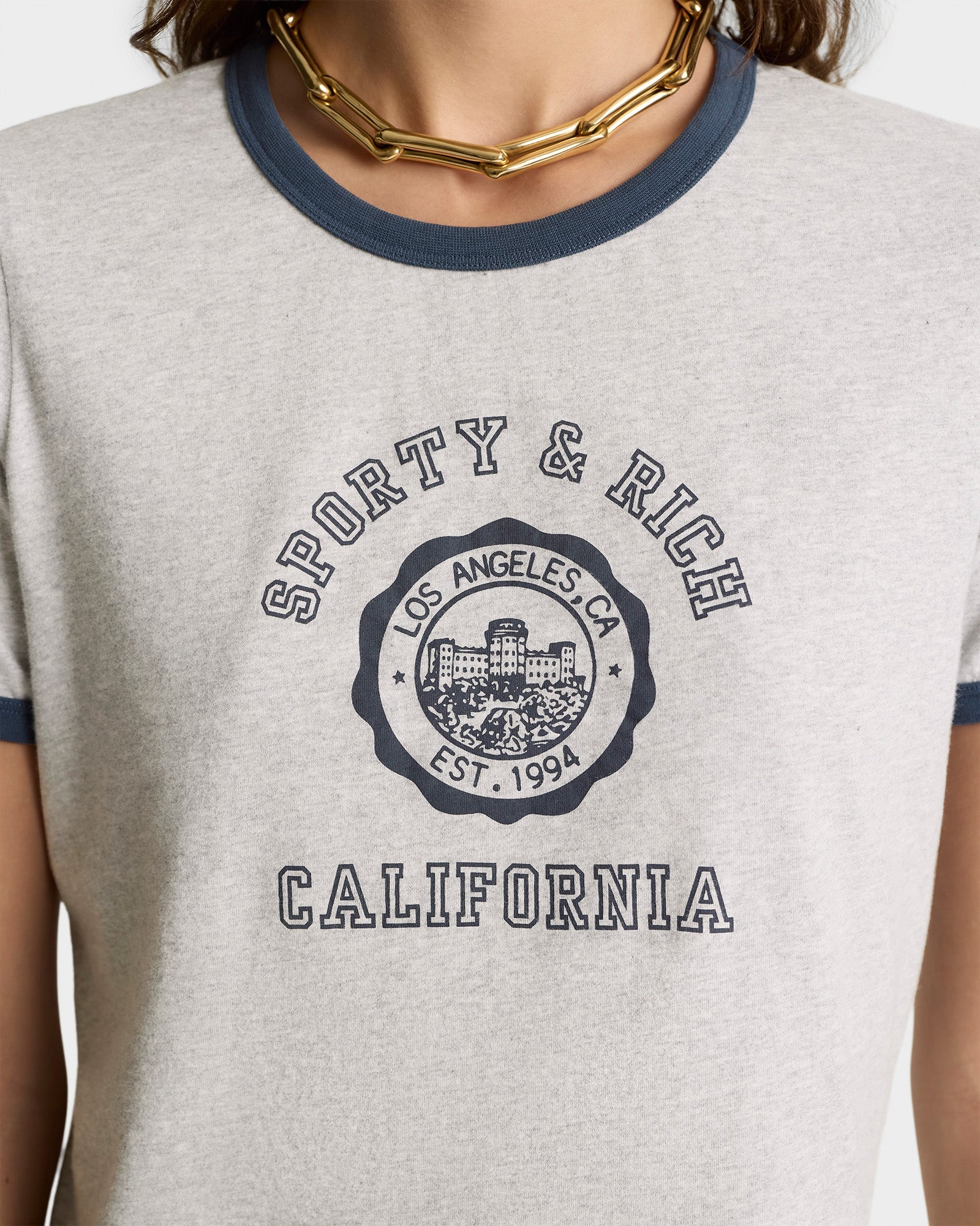 T-shirt California Emblem imprimé - Heather Gray & Navy