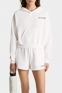 Sweat à capuche court Health Is Weal - White