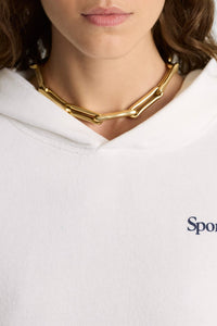 Sweat à capuche court Health Is Weal - White