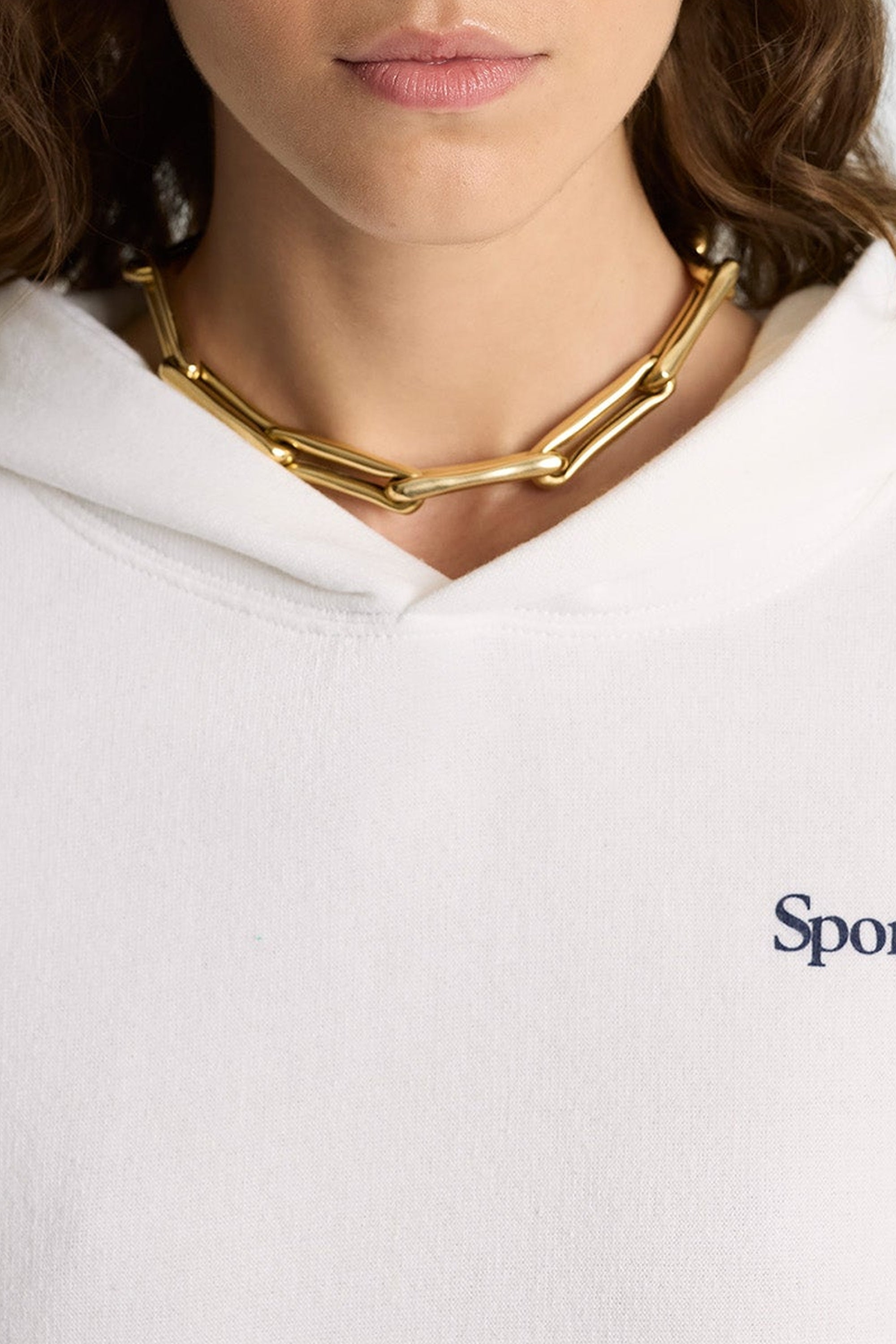 Sweat à capuche court Health Is Weal - White