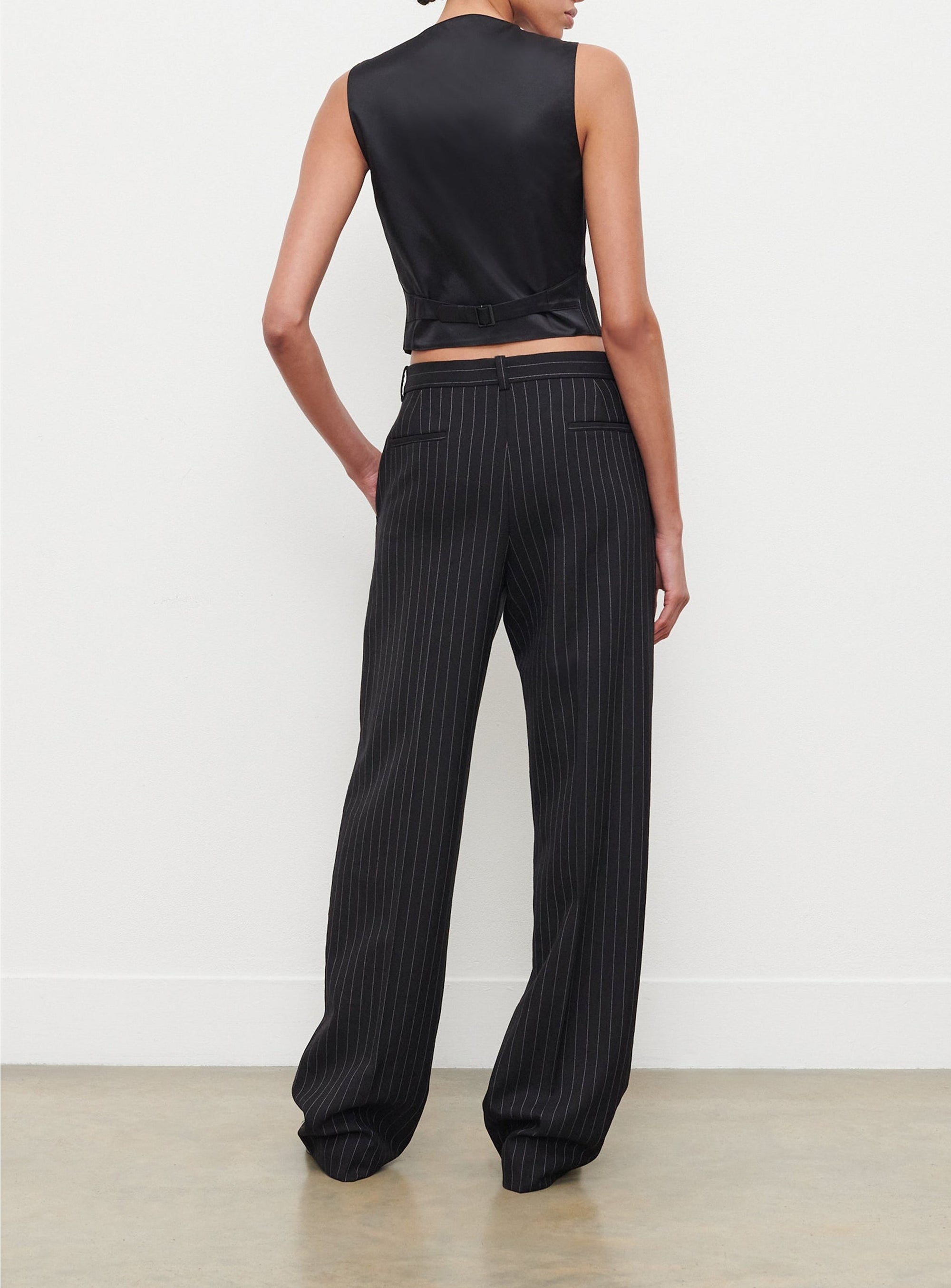 Waistcoat - Black Pinstripe