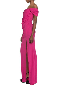 Robe longue bustier fendue - Purple