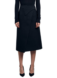 Wrap Skirt Midi - Black