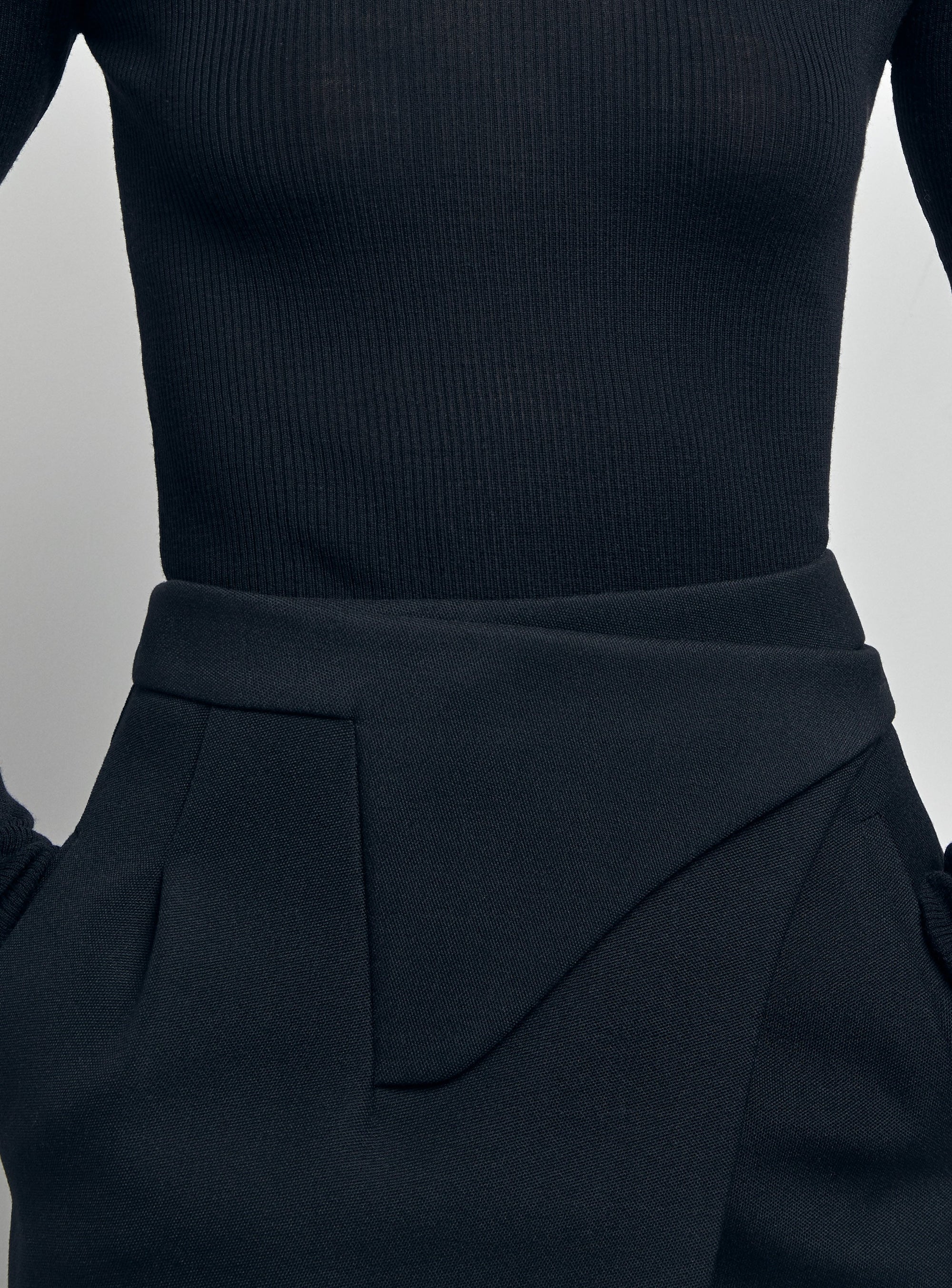 Wrap Skirt Midi - Black