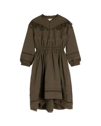 Elasticated waist maxi dress - Dark khaki