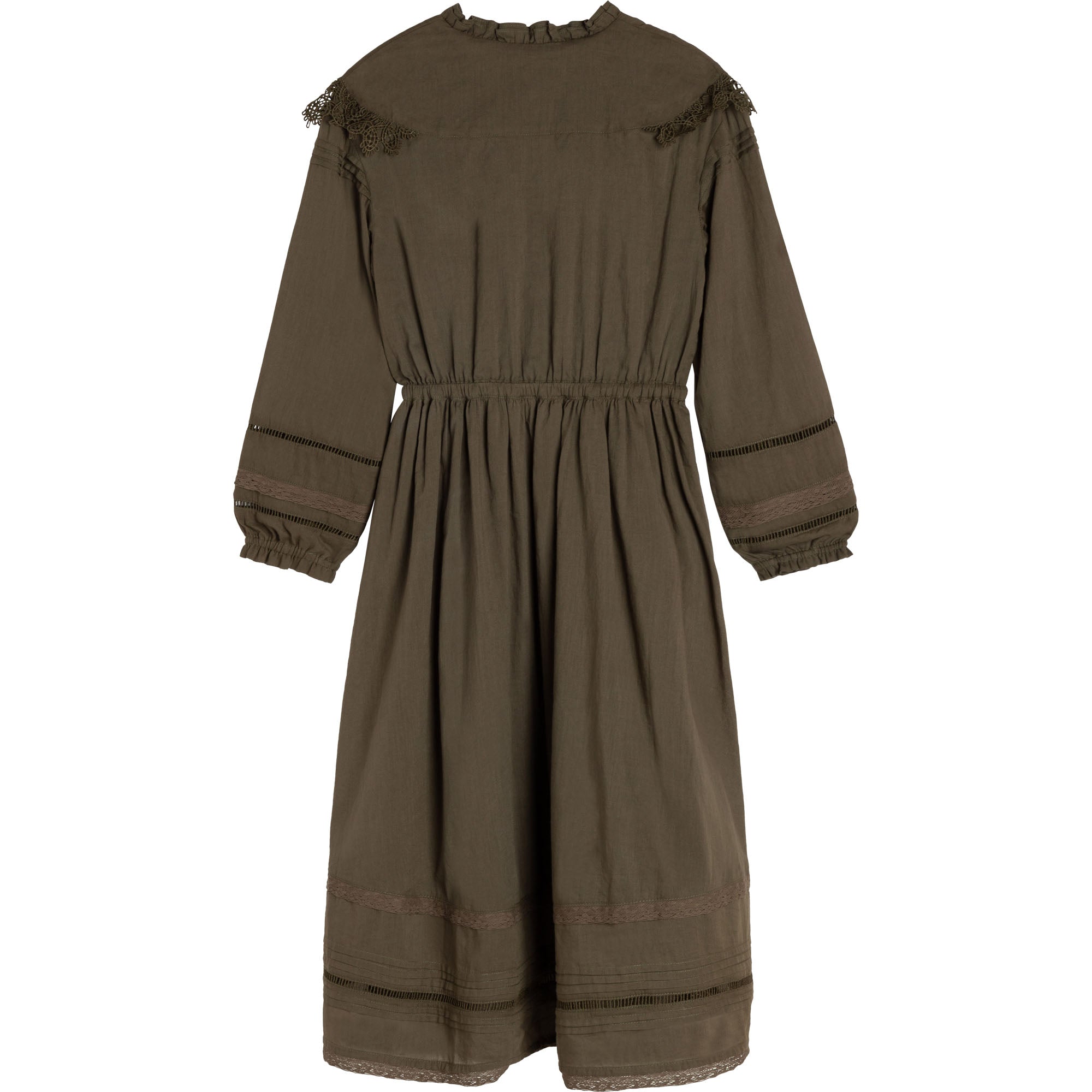 Elasticated waist maxi dress - Dark khaki