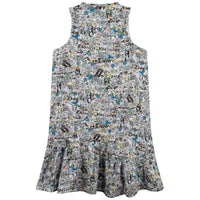 Robe en crêpe de viscose imprimée all over fleurs - Ciel