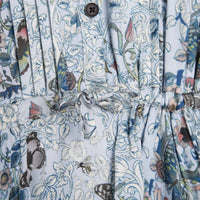 Robe imprimée papillons à fermeture boutonnée - Pale blue