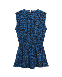 Robe crêpe de viscose imprimée intégral léopard - Perroquet