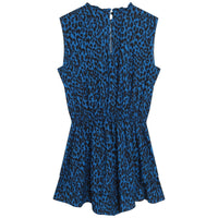 Robe crêpe de viscose imprimée intégral léopard - Perroquet