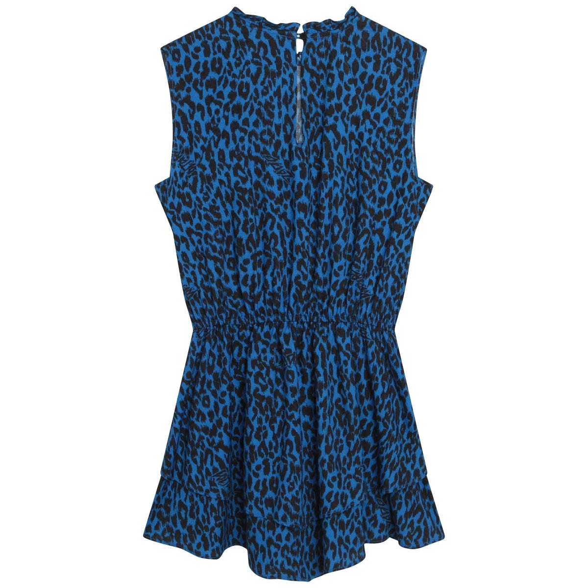 Robe crêpe de viscose imprimée intégral léopard - Perroquet