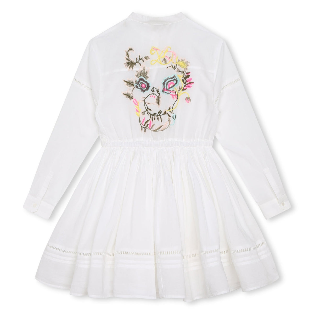 Robe de cérémonie à manches longues - Blanc