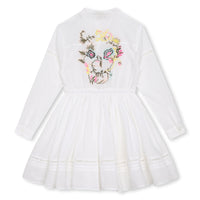 Robe de cérémonie à manches longues - Blanc
