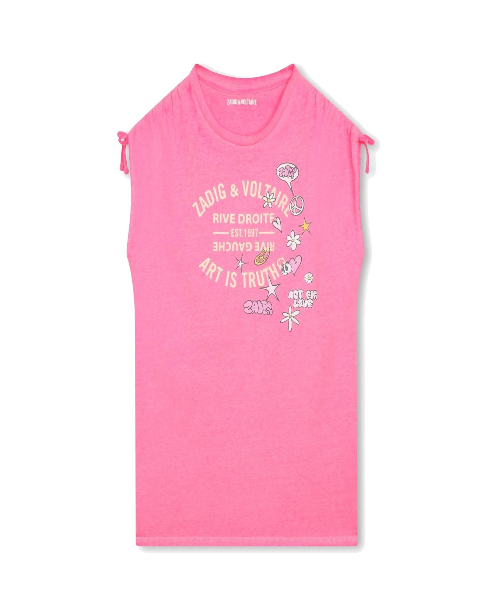 Robe sans manche en coton - Pink blush