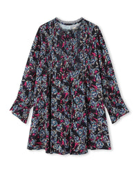 Robe avec détails à dentelle - Dark blue