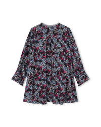 Robe avec détails à dentelle - Dark blue