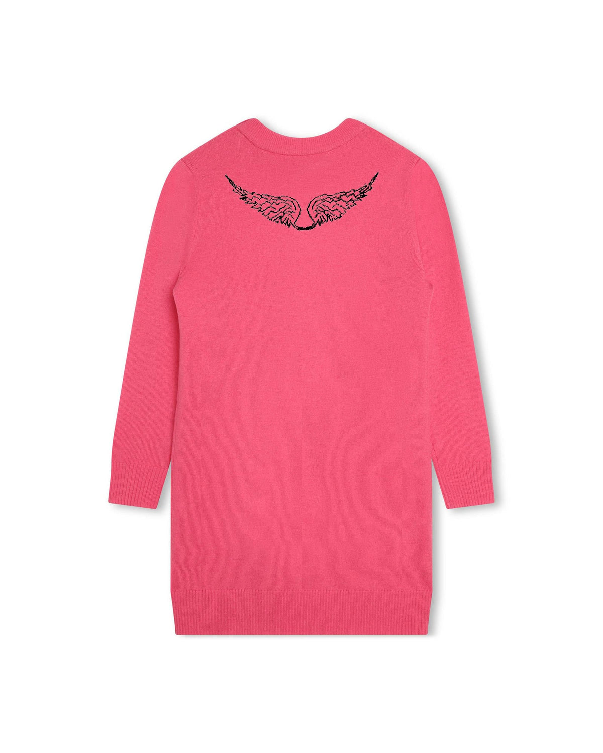Robe avec illustration en laine - Rose Sorbet