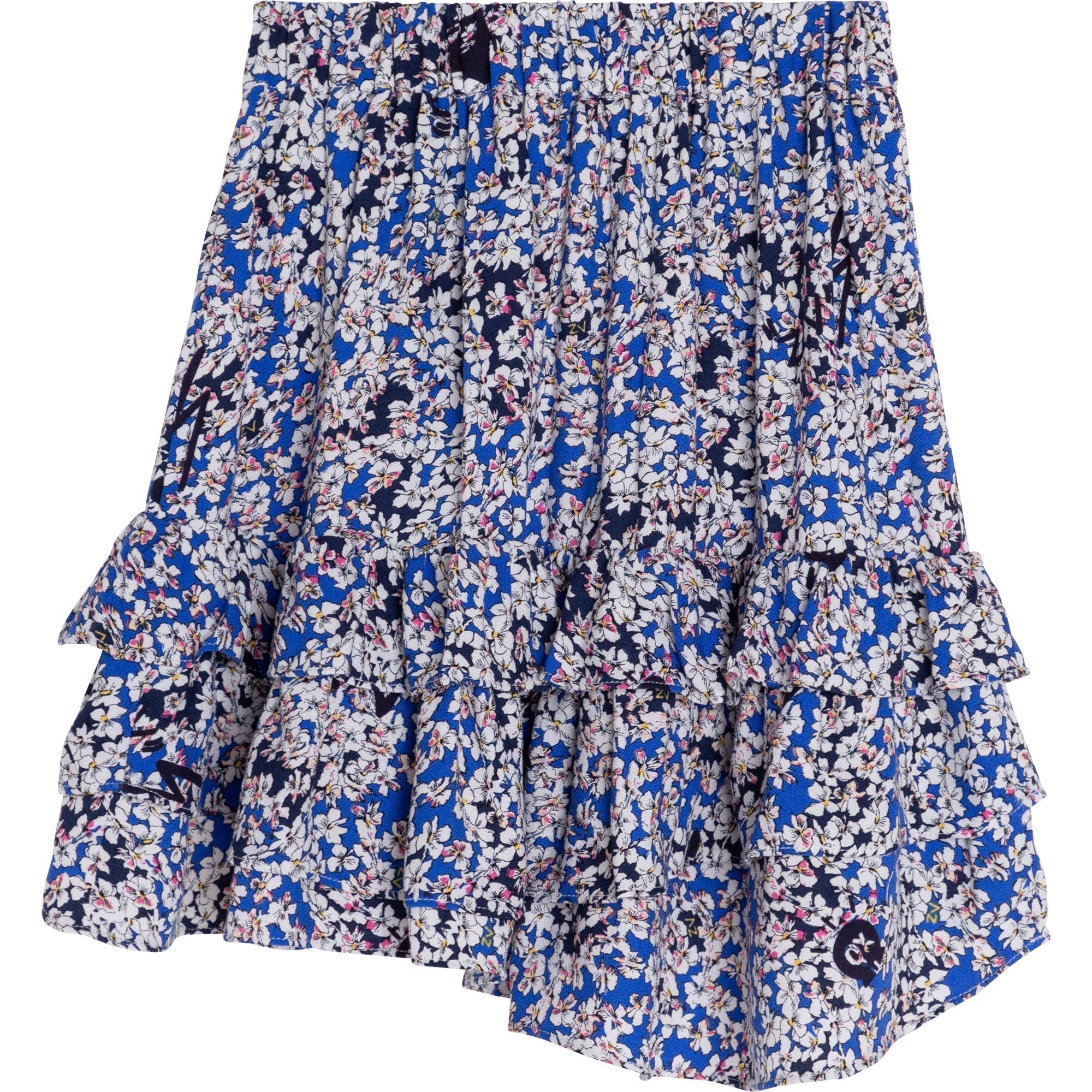 Ruffled crepe skirt - Multicolour