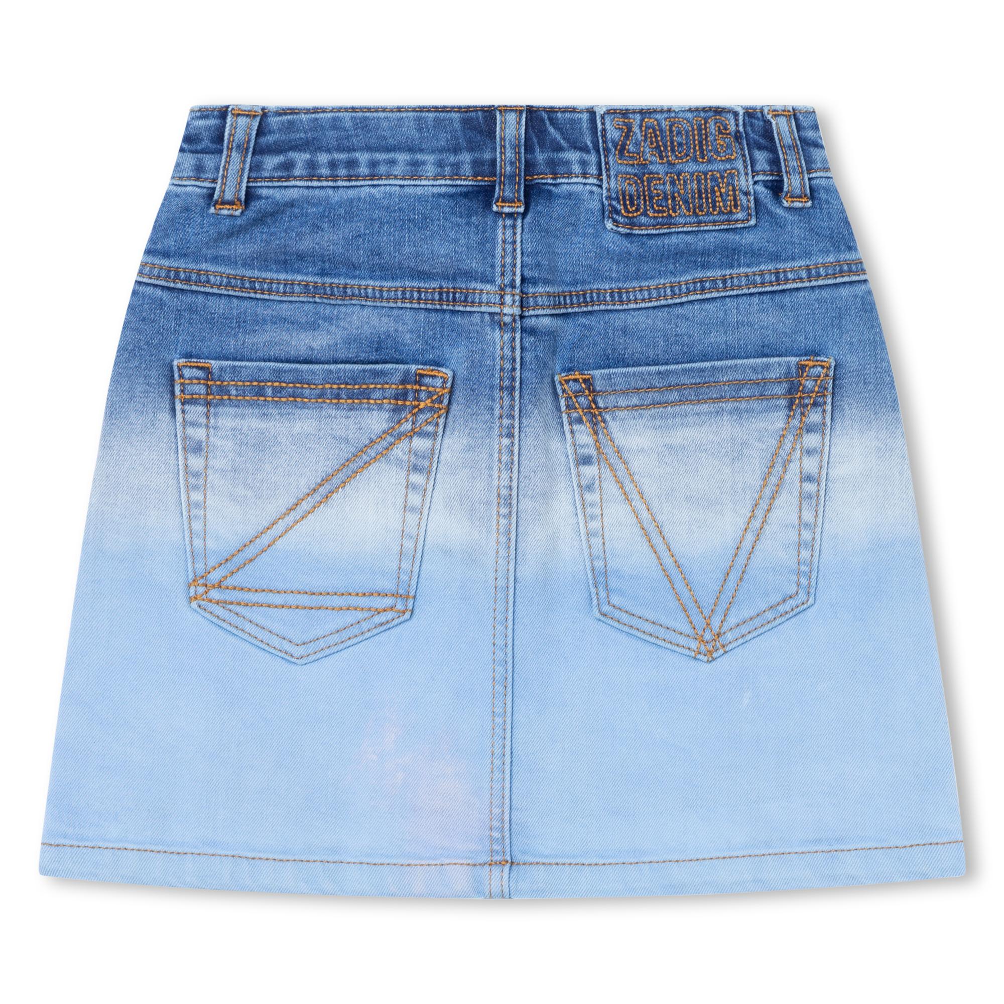 Jupe en denim coton - Stone bicolor
