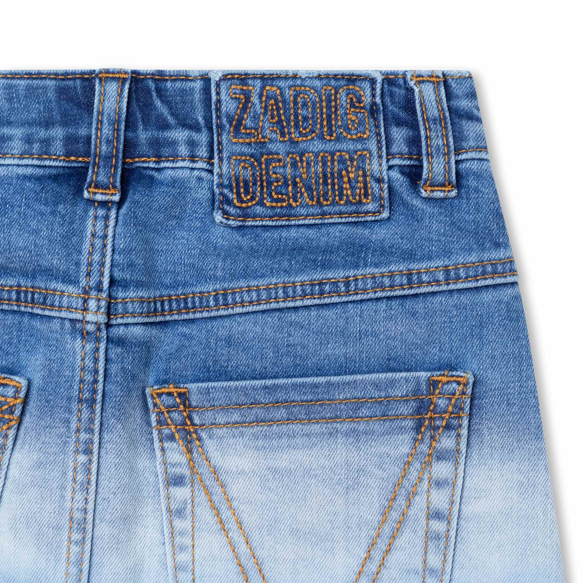 Jupe en denim coton - Stone bicolor