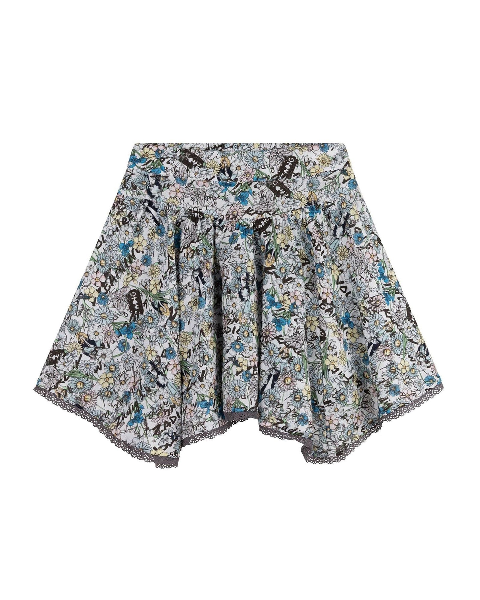 Flower print asymmetrical skirt - Ciel