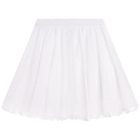 Jupe en voile de coton fantaisie - Blanc