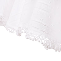 Jupe en voile de coton fantaisie - Blanc