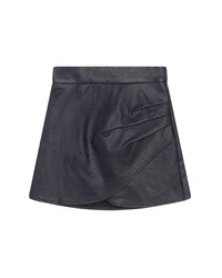 Jupe droite aspect froissé - Dark Blue