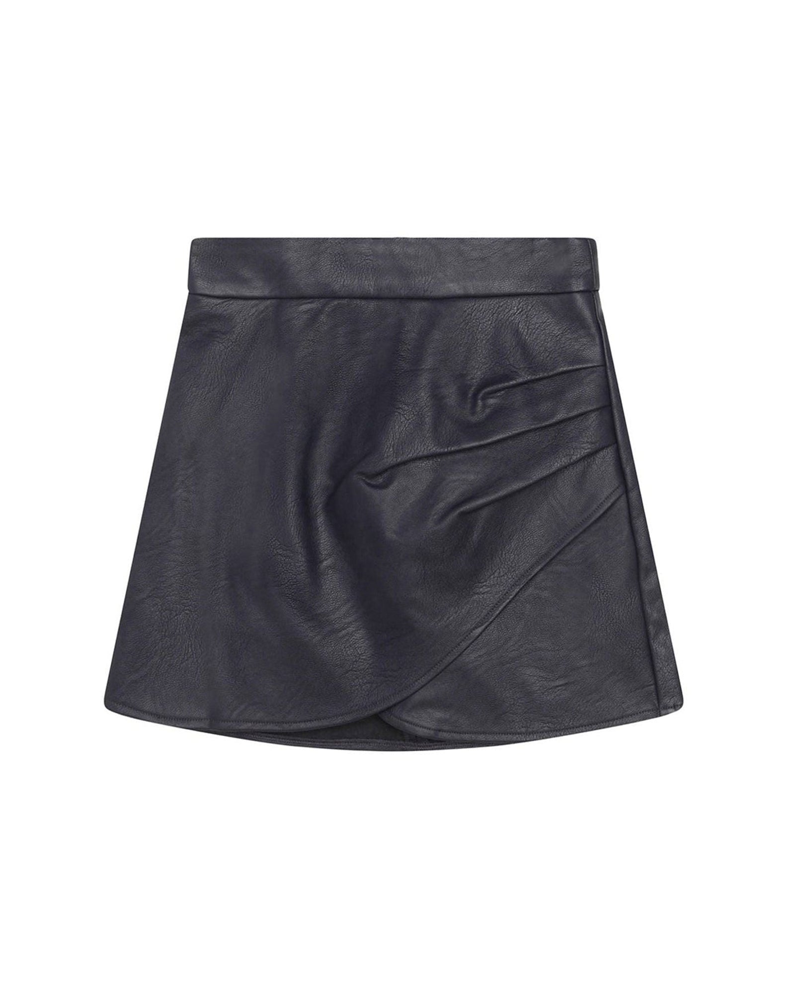 Jupe droite aspect froissé - Dark blue