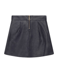 Jupe droite aspect froissé - Dark blue