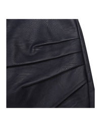 Jupe droite aspect froissé - Dark blue