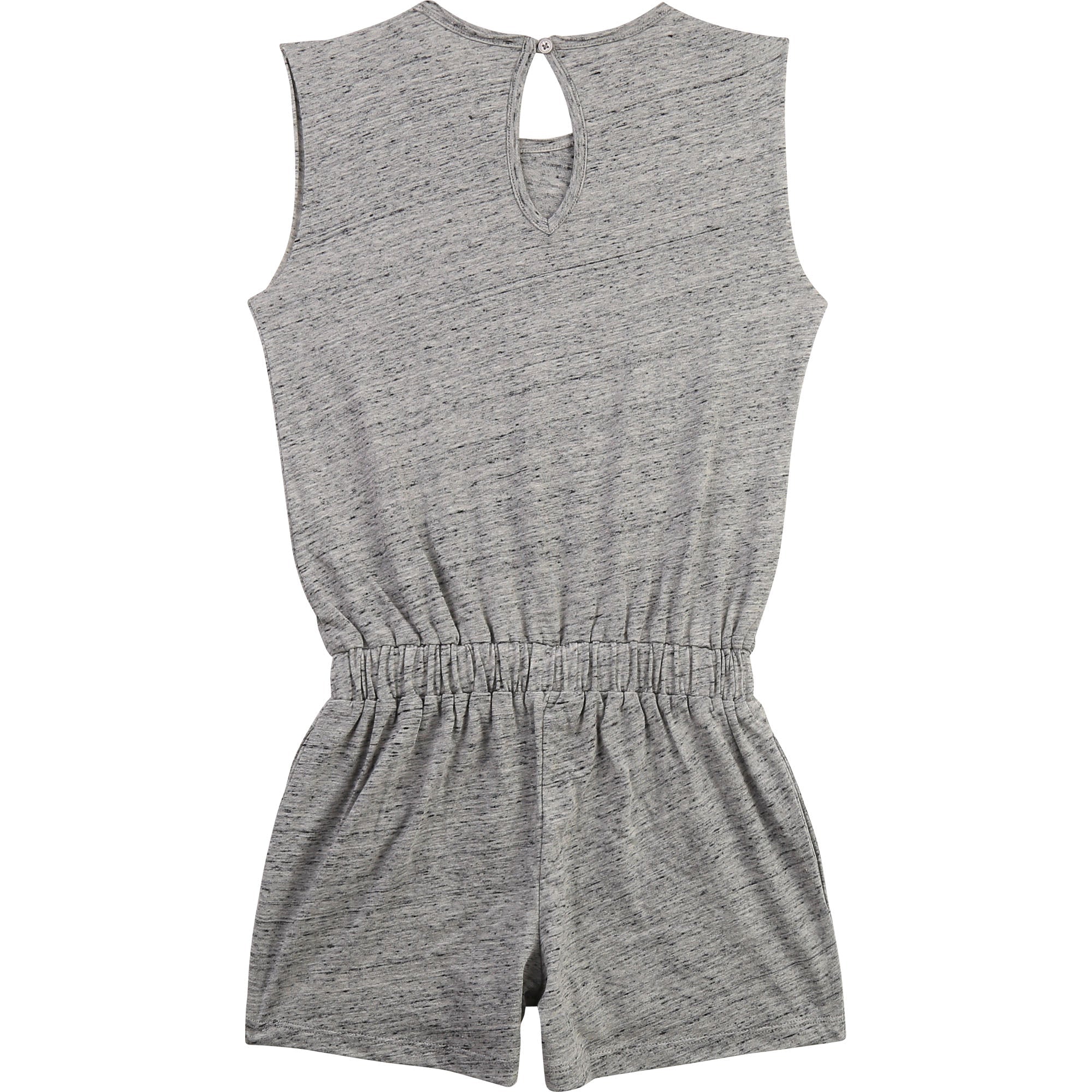Combi-short doupionné en coton - Gris Chiné