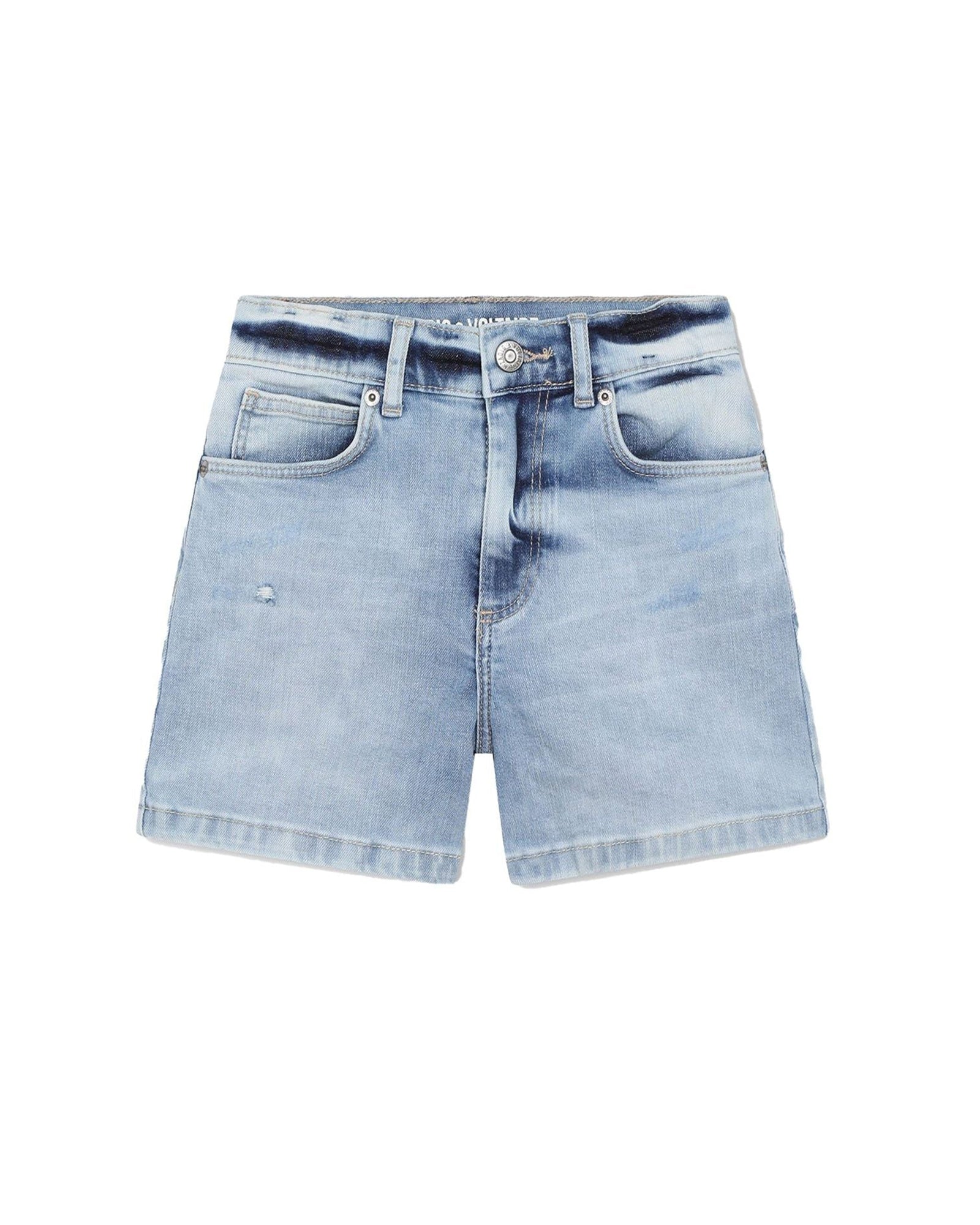Short long 5 poches en denim - Denim light