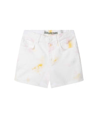 Short 5 poches en sergé lourd - Blanc