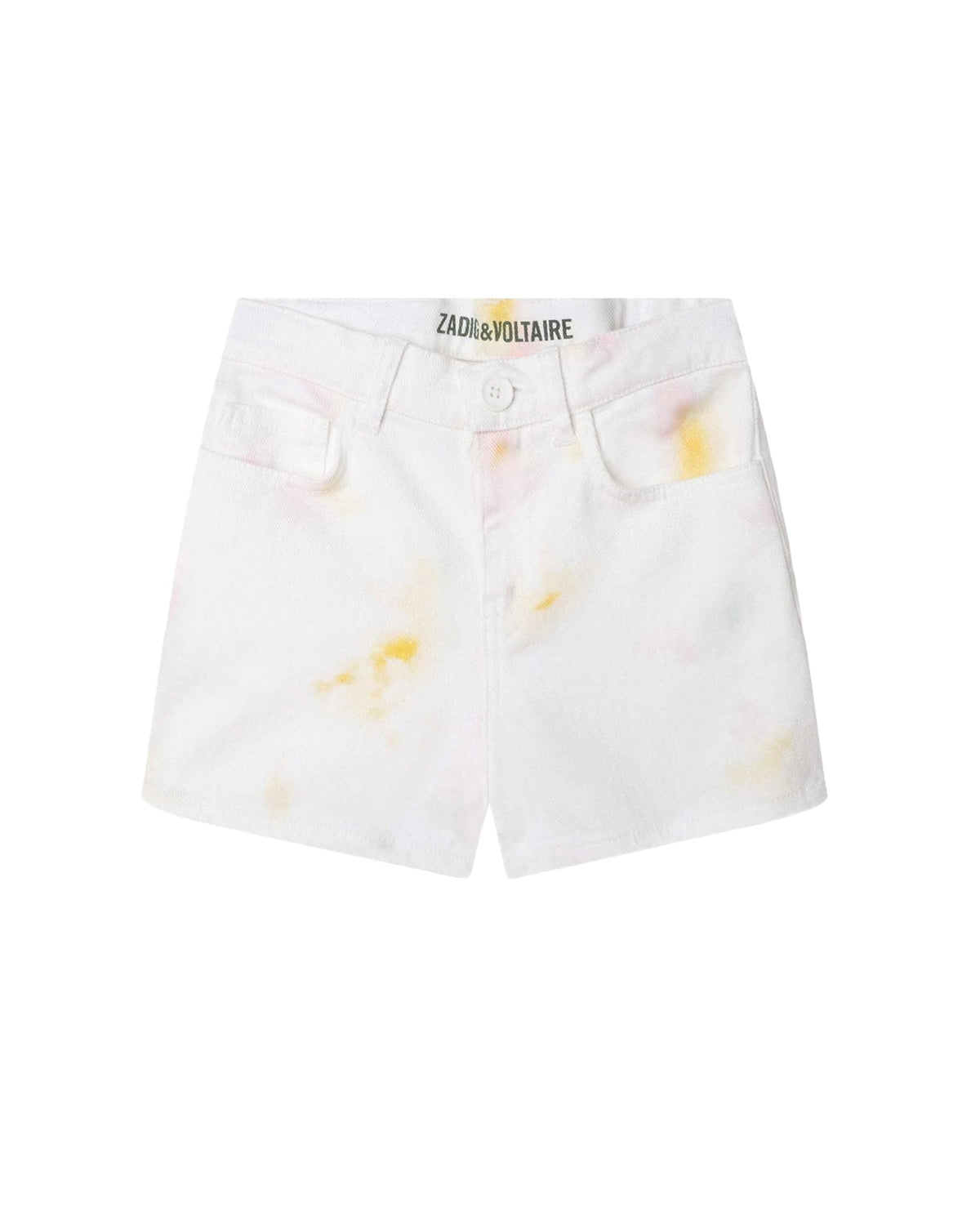 Short 5 poches en sergé lourd - Blanc