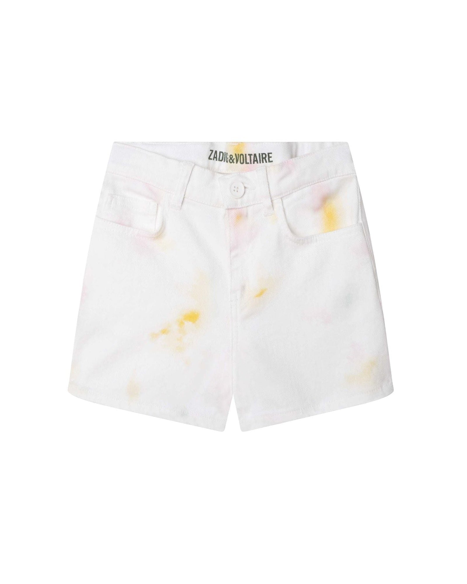 Short 5 poches en sergé lourd - Blanc