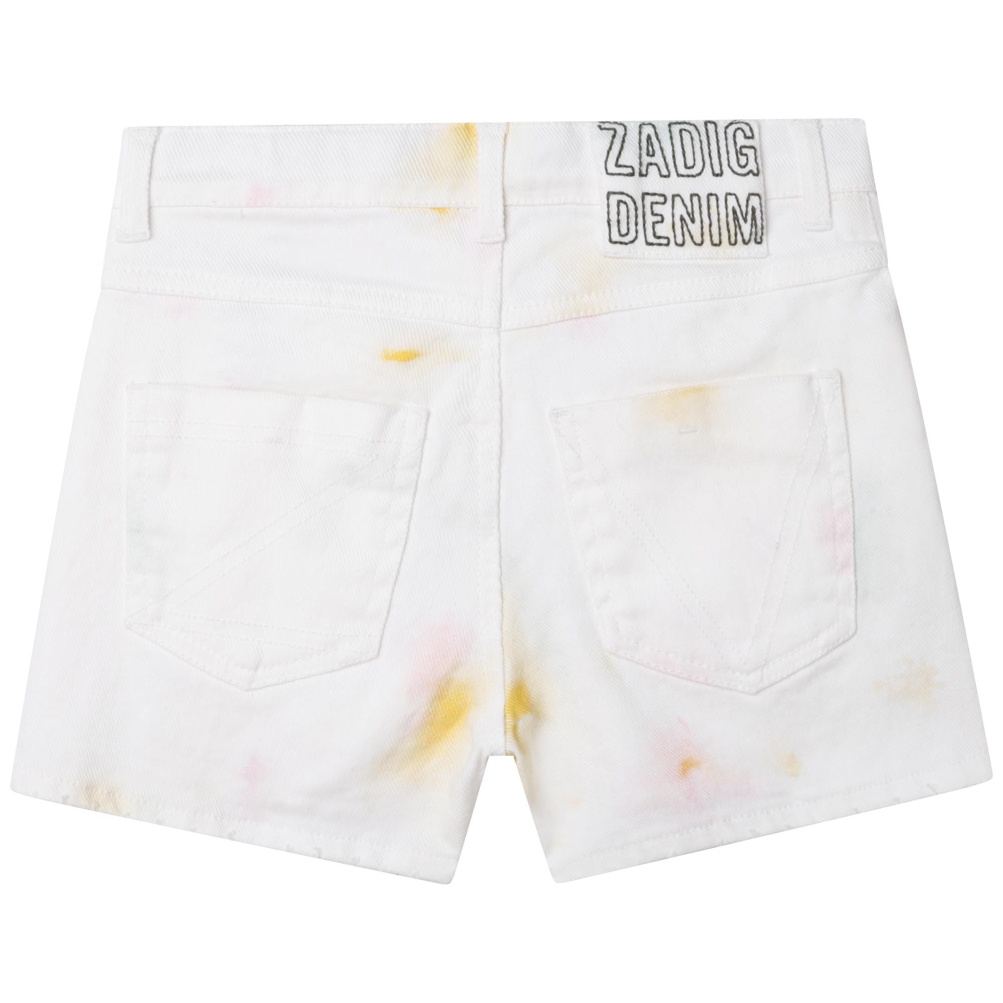 Short 5 poches en sergé lourd - Blanc