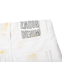 Short 5 poches en sergé lourd - Blanc