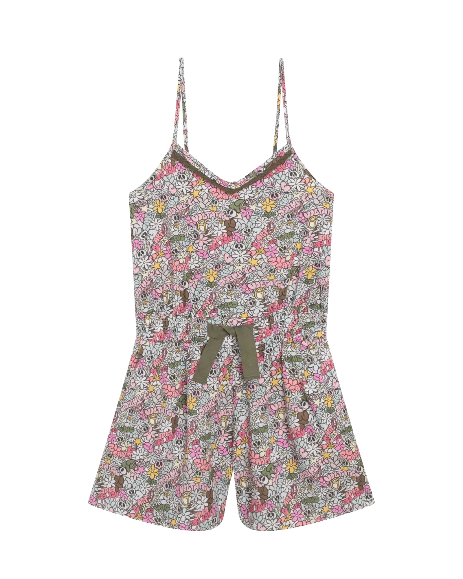 Combi-short à fines bretelles - Wild Cherry