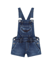 Salopette short en denim - Denim blue