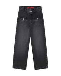 Pantalon denim en coton - Denim black