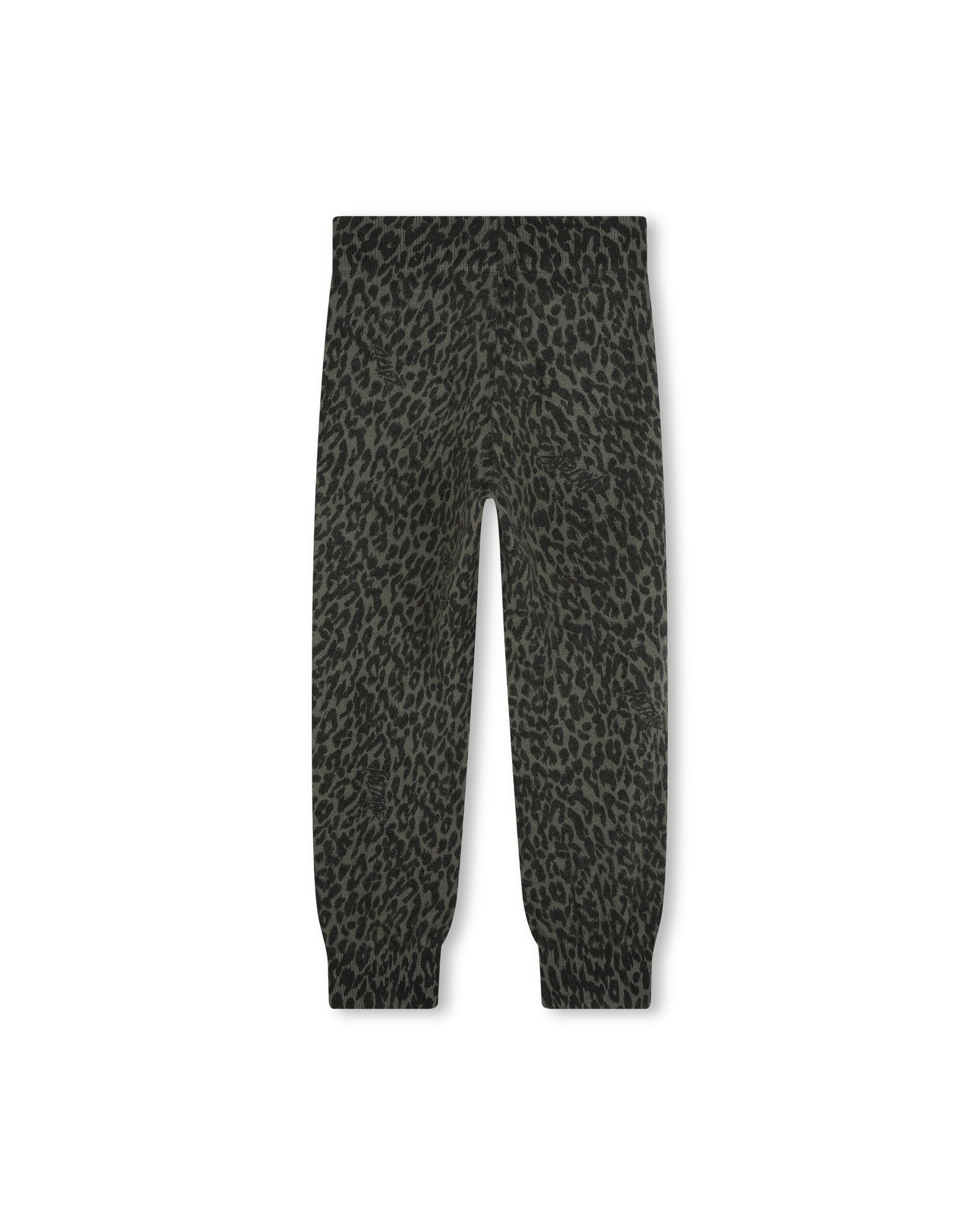 Wool knit trousers - Camouflage