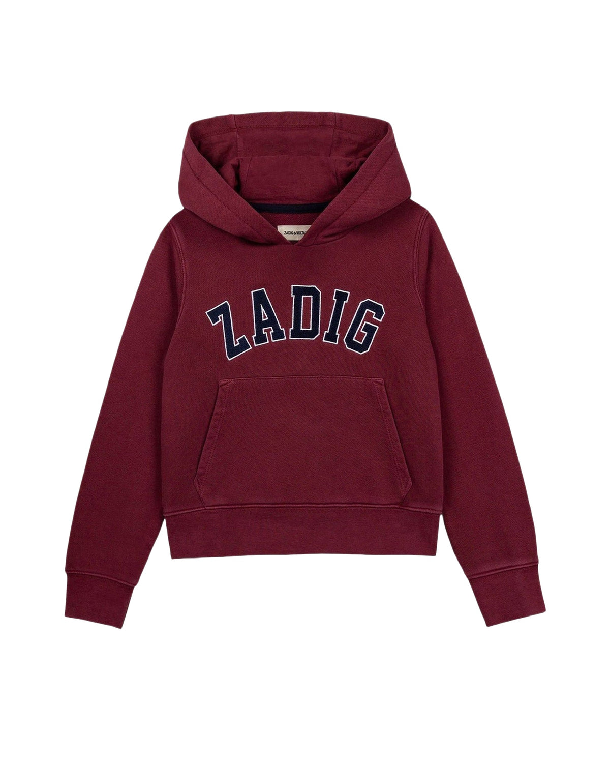 Sweatshirt à capuche en coton gratté - Wine