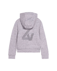 Cardigan à capuche et logo au dos - Gris Chiné